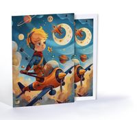 Küçük Prens ve Gökyüzünün Sırları, Özel Tasarım Kılıflı A4 Poster