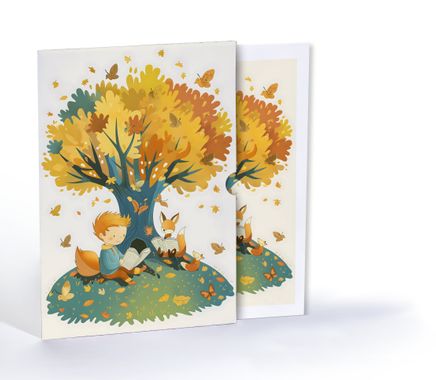 Küçük Prens ve Tikli Okuma Zamanı, Özel Tasarım Kılıflı A4 Poster