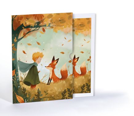 Küçük Prens ve Tilki, Özel Tasarım Kılıflı A4 Poster