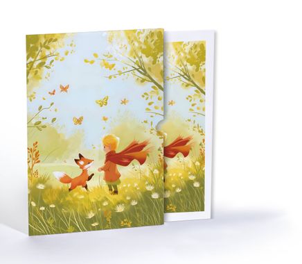 Küçük Prens ve Tilkiyle Bahar Günü, Özel Tasarım Kılıflı A4 Poster