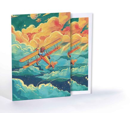 Küçük Prensin Bulutlar Arası Serüveni, Özel Tasarım Kılıflı A4 Poster