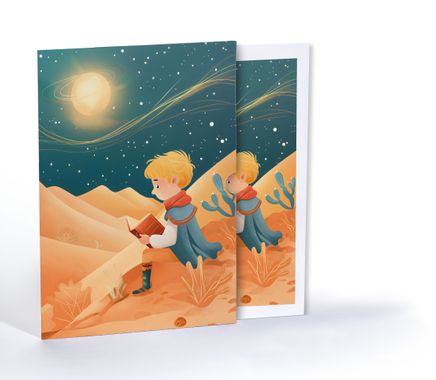 Küçük Prens'in Çöl Güncesi, Özel Tasarım Kılıflı A4 Poster