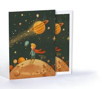 Küçük Prens'in Gezegenler Arası Yolculuğu, Özel Tasarım Kılıflı A4 Poster