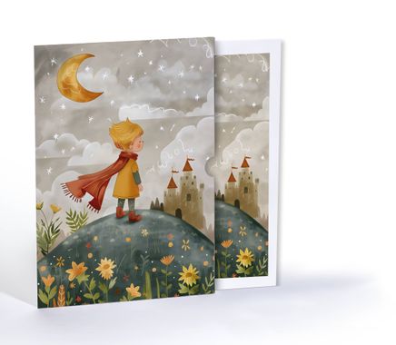 Küçük Prens'in Masalsı Düşleri, Özel Tasarım Kılıflı A4 Poster