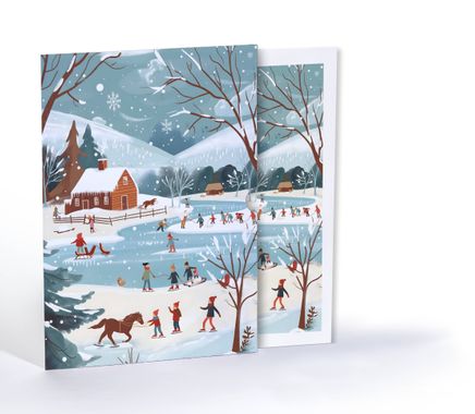 Buz Üzerinde Eğlence, Özel Tasarım Kılıflı A4 Poster