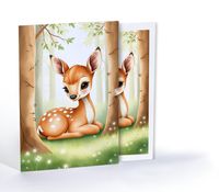 Sevimli Geyik Yavrusu, Özel Tasarım Kılıflı A4 Poster