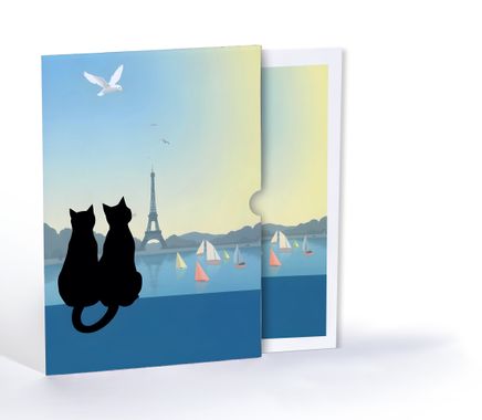 Kedilerin Paris Rüyası, A4 Poster (GGK-PK036)