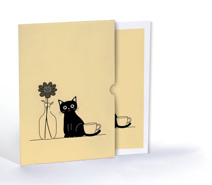 Tatlı Haylaz Kedi, A4 Poster (GGK-PK058)