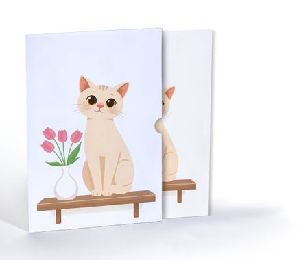 Tatlı Zarif Kedi, A4 Poster (GGK-PK060)
