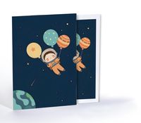 Uzaydaki Balonlu Kaşif, A4 Poster (GGK-PK063)