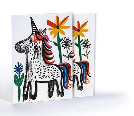 Çiçekli Unicorn, A4 Poster (GGK-PG005)