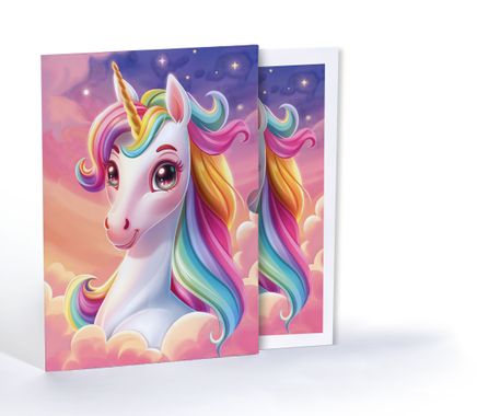 Gökkuşağı ve Unicorn, A4 Poster (GGK-PG009) 