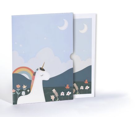 Gökkuşağı Yolcusu Unicorn, A4 Poster (GGK-PG010)