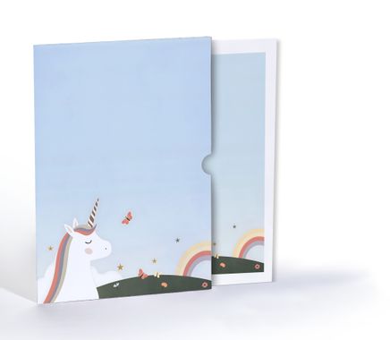 Gökkuşağının Tepesinde Unicorn, A4 Poster (GGK-PG011)
