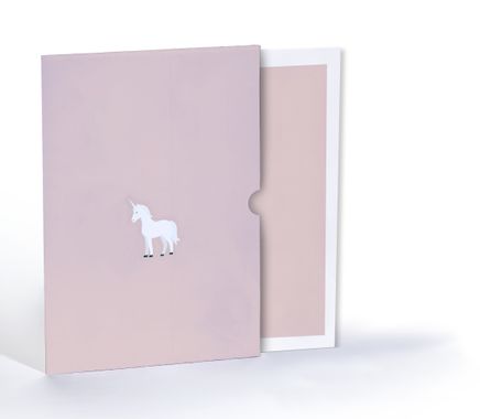 Minik Beyaz Unicorn, A4 Poster (GGK-PG015)