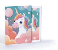 Unicorn Gökyüzünde, A4 Poster (GGK-PG024)