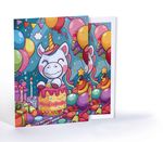 Unicornun Doğum Günü Kutlaması, A4 Poster (GGK-PG027)