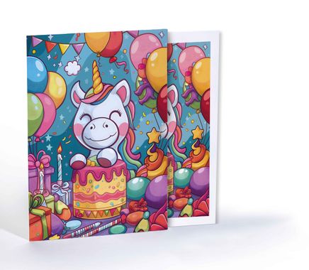 Unicornun Doğum Günü Kutlaması, A4 Poster (GGK-PG027)