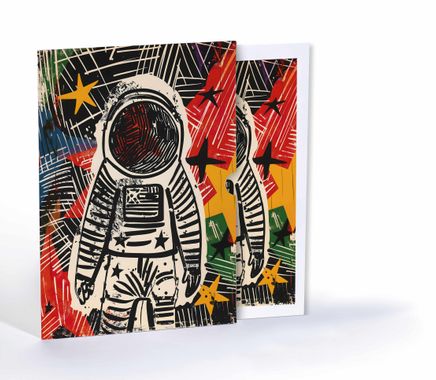 Astronot ve Kozmik Sanat, A4 Poster (GGK-PH001)