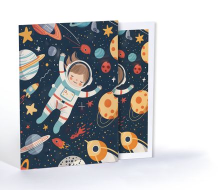 Sevimli Astronot Yıldızlar Arasında, A4 Poster (GGK-PH022)