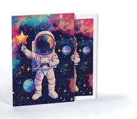 Yıldız Toplayıcısı Astronot, A4 Poster (GGK-PH030)