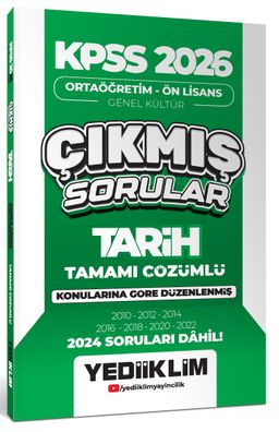 KPSS 2026 Ortaöğretim-Önlisans Tarih Konularına Göre Çıkmış Sorular(2024 Soruları Dahil)