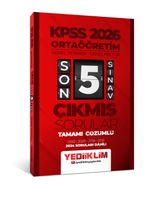 2026 Ortaöğretim Genel Yetenek - Genel Kültür Tamamı Çözümlü Son 5 Sınav Çıkmış Sorular (2024 Soruları Dahil)
