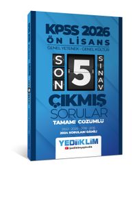 2026 Ön Lisans Genel Yetenek - Genel Kültür Tamamı Çözümlü Son 5 Sınav Çıkmış Sorular (2024 Soruları Dahil)