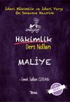 İmtiyaz Maliye Hakimlik Ders Notları