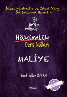 İmtiyaz Maliye Hakimlik Ders Notları
