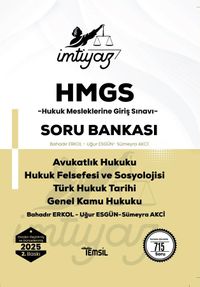 İmtiyaz HMGS  Avukatlık Hukuku Hukuk Felsefesi ve Sosyolojisi Türk Hukuk Tarihi  Soru Bankası