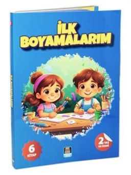 İlk Boyamalarım Renkli ve Çıkartmalarla Beraber (6 Kitap Set) 