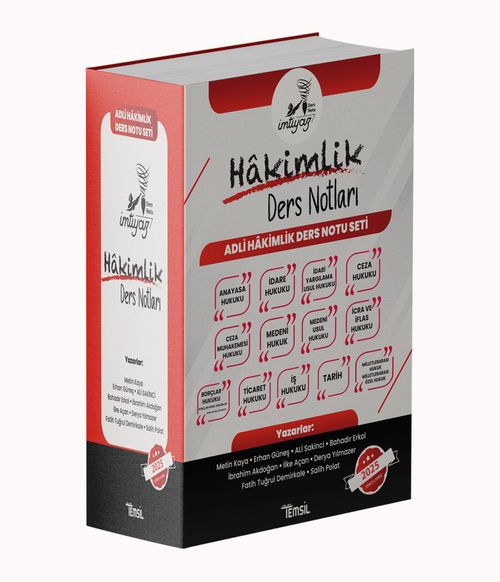 İmtiyaz Adli Hakimlik Ders Notları Seti