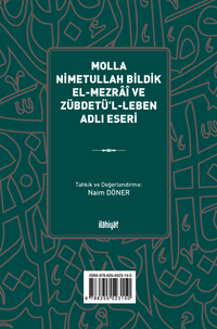 Molla Nimetullah Bildik el-Mezraî ve Zübdetü'l-Leben Adlı Eseri