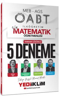 2025 MEB AGS ÖABT VİP İlköğretim Matematik Öğretmenliği Tamamı Çözümlü 5 Deneme Sınavı