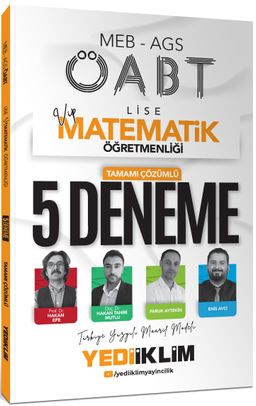 2025 MEB AGS ÖABT VİP Lise Matematik Öğretmenliği Tamamı Çözümlü 5 Deneme Sınavı