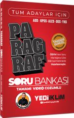 AGS KPSS ALES DGS YKS Tüm Adaylar İçin Paragraf Tamamı Video Çözümlü Soru Bankası