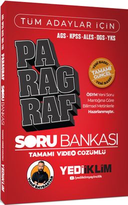 AGS KPSS ALES DGS YKS Tüm Adaylar İçin Paragraf Tamamı Video Çözümlü Soru Bankası