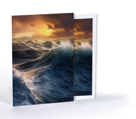 Fırtınalı Gün Batımı, Özel Tasarım Kılıflı A4 Poster