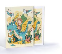 Maceracı Çocuk ve Ejderha, Özel Tasarım Kılıflı A4 Poster