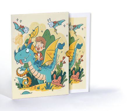 Maceracı Çocuk ve Ejderha, Özel Tasarım Kılıflı A4 Poster