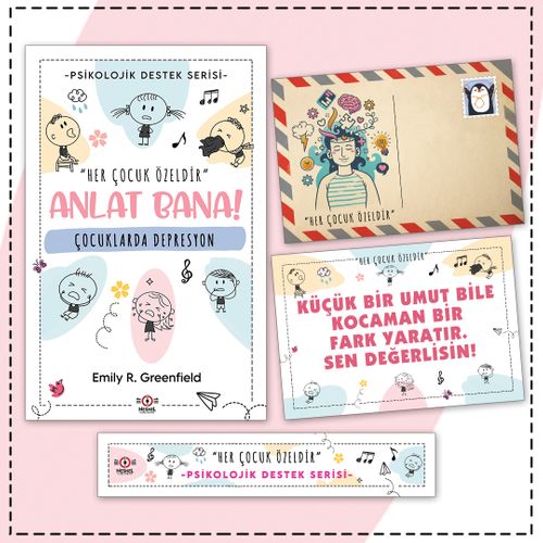Çocuklarda Depresyon - Kartpostal ve  Ayraç