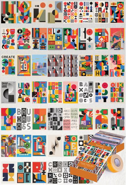 Bauhaus Temalı 54 Adet Duvar Poster Seti Oda Dekoru
