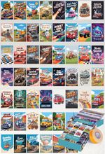 Çocuk Araçlar Temalı 54 Adet Duvar Poster Seti Oda Dekoru
