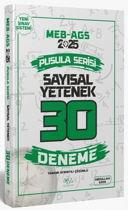 2025 MEB-AGS Sayısal Yetenek 30 Deneme Çözümlü Pusula Serisi 