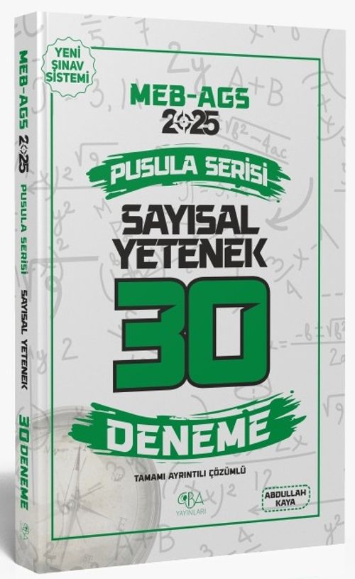 2025 MEB-AGS Sayısal Yetenek 30 Deneme Çözümlü Pusula Serisi 