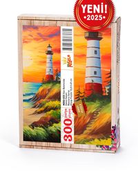 Gün Batımında Deniz Feneri Ahşap Puzzle 300 Parça ( MZ02-CCC )