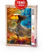 Şemsiyeli Kadın Ahşap Puzzle 500 Parça ( AS10-D )