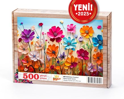 Bahar Çiçekleri Ahşap Puzzle 500 Parça ( BC14-D )