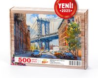 Manhattan Köprüsü - New York Ahşap Puzzle 500 Parça ( SK22-D ) 